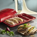 Emile henry kerámia mini baguette sütőforma (krémszínű)