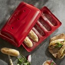 Emile henry kerámia mini baguette sütőforma (antracit)