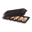 Emile henry kerámia mini baguette sütőforma (antracit)