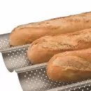 Ibili baguette és kifli sütő lemez, 4 soros